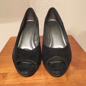 Faux Snake Skin Heels